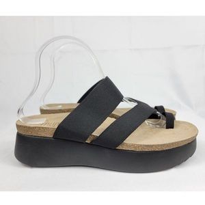 Munro Aries II Platform Sandals Womens Size 9.5 WW Extra Wide Black M511187